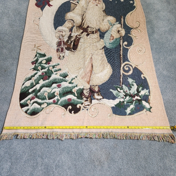 NWT Carolinas Mutual Woodworkers & Weavers Assoc Santa woven blanket Made in USA - Picture 9 of 12